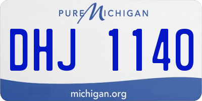 MI license plate DHJ1140