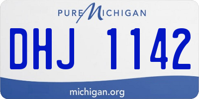 MI license plate DHJ1142