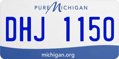 MI license plate DHJ1150