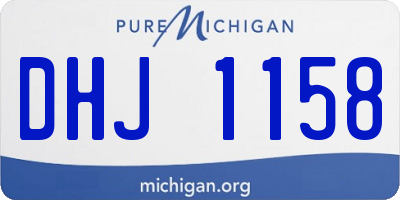 MI license plate DHJ1158