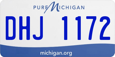 MI license plate DHJ1172