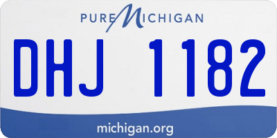 MI license plate DHJ1182