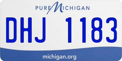MI license plate DHJ1183