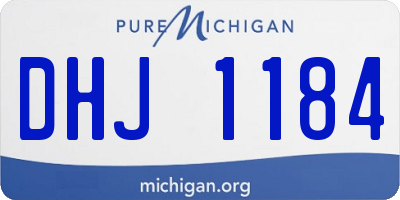 MI license plate DHJ1184