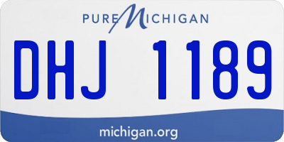 MI license plate DHJ1189