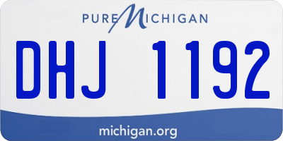 MI license plate DHJ1192