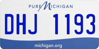 MI license plate DHJ1193