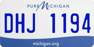 MI license plate DHJ1194