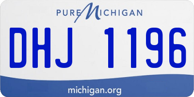 MI license plate DHJ1196