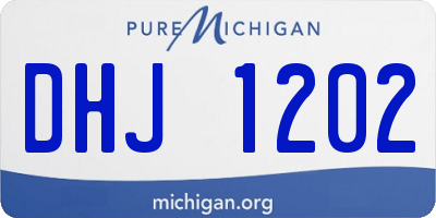 MI license plate DHJ1202