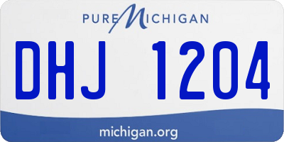 MI license plate DHJ1204