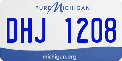 MI license plate DHJ1208