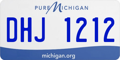 MI license plate DHJ1212
