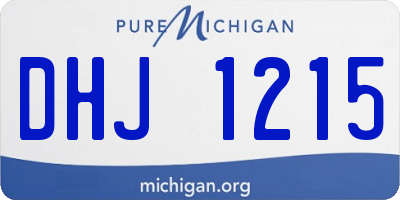 MI license plate DHJ1215