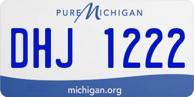 MI license plate DHJ1222