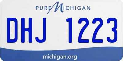 MI license plate DHJ1223