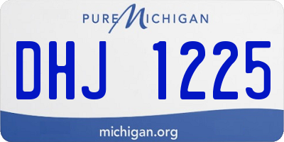 MI license plate DHJ1225