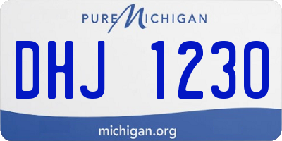 MI license plate DHJ1230