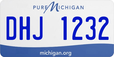 MI license plate DHJ1232