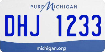 MI license plate DHJ1233