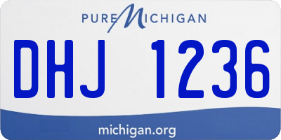 MI license plate DHJ1236