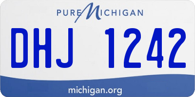 MI license plate DHJ1242