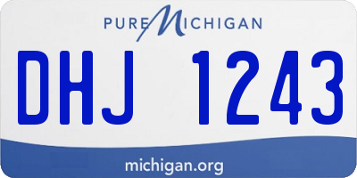 MI license plate DHJ1243