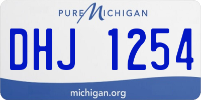 MI license plate DHJ1254