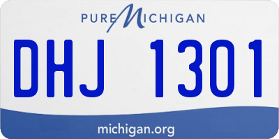 MI license plate DHJ1301