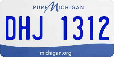 MI license plate DHJ1312