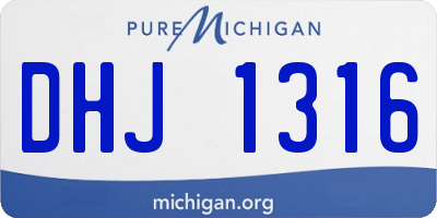 MI license plate DHJ1316