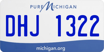 MI license plate DHJ1322