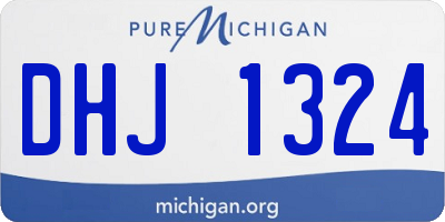 MI license plate DHJ1324
