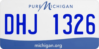 MI license plate DHJ1326