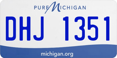 MI license plate DHJ1351