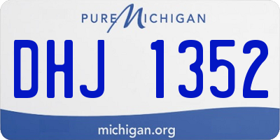 MI license plate DHJ1352