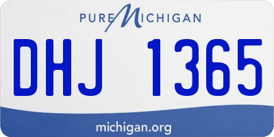 MI license plate DHJ1365