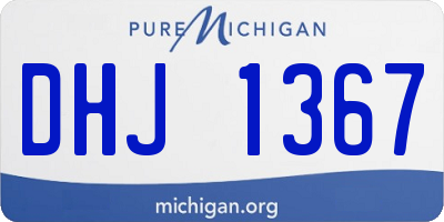 MI license plate DHJ1367