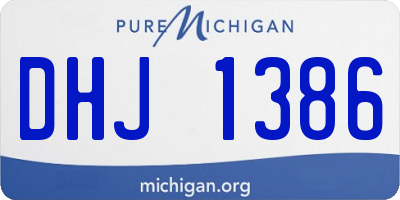 MI license plate DHJ1386