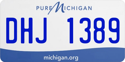 MI license plate DHJ1389