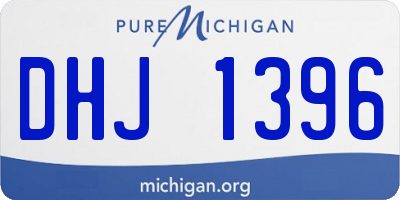 MI license plate DHJ1396