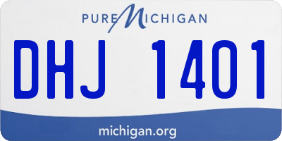 MI license plate DHJ1401