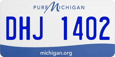 MI license plate DHJ1402
