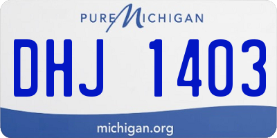 MI license plate DHJ1403