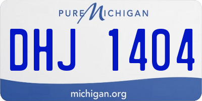 MI license plate DHJ1404
