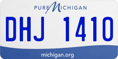 MI license plate DHJ1410