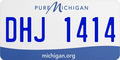 MI license plate DHJ1414