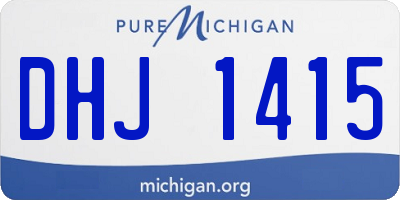 MI license plate DHJ1415