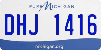 MI license plate DHJ1416