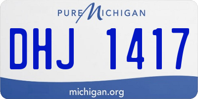 MI license plate DHJ1417